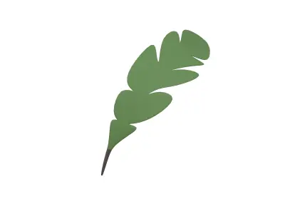 Feather Pen v1 003 Low-poly 3D model