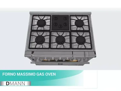 Gas Oven  Low-poly 3D model