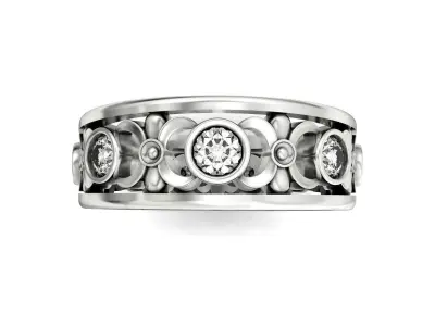 diamond wedding ring 1285 3D print model