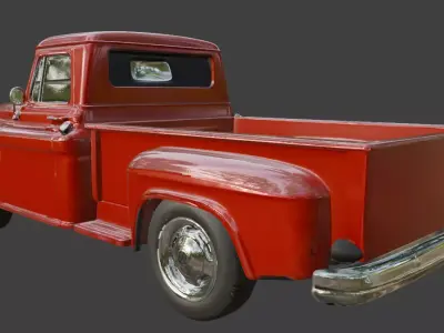 Vintage Rusty Pickup Truck 3D Model 3D model 29