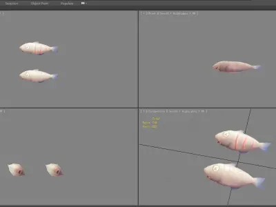 Cartoon fish  Low-poly 3D model purchase