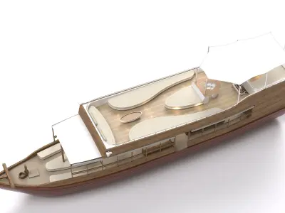 Tourist Boat 3D model