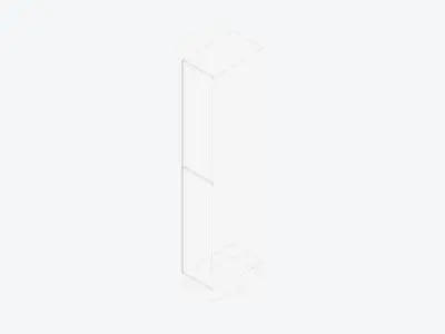 Locker - Laminate - Integral - Classic - 2 Door Low-poly 3D model