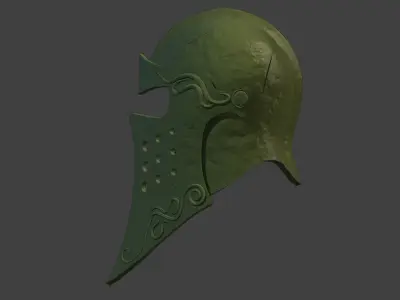 Warrior Medieval Helmet 3D print model