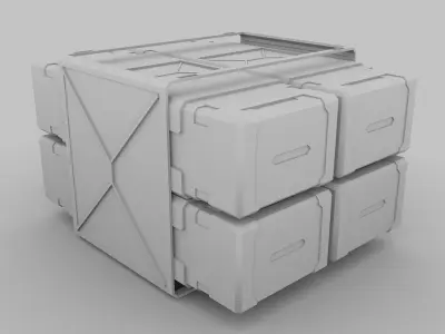 UNSC Military Crate 3D model