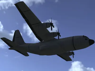 Military airplane 3D model