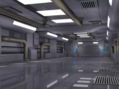 Sci Fi Room Interior 3D model purchase