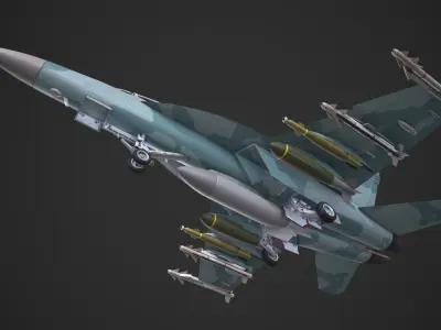 F-18 Super Hornet Low-poly 3D model