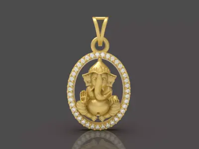 Ganpati Pendant - 0084  3D print model
