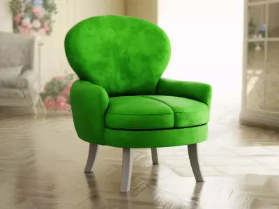 Furniture Accent Chairs Bohemian 014 Low-poly 3D model