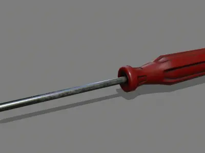 screwdriver Low-poly 3D model 26