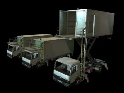 Airport Catering Truck Low-poly 3D model from CGTrader