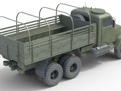 Praga V3S Military Truck  Low-poly 3D model