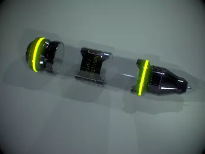 Sci-Fi Injector - Game Ready Prop Low-poly 3D model