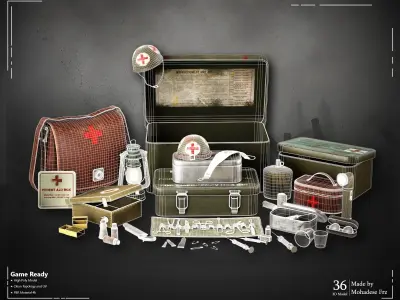 36 Medical WW12 High Poly - VOL 01 - Game Ready 3D model