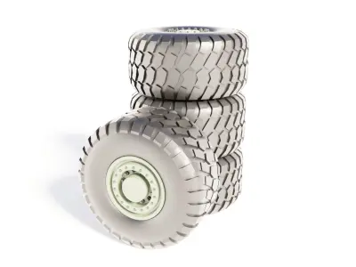 3D model of wheel from off-road truck 3D model
