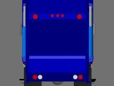 Blue Garbage Truck 3D model