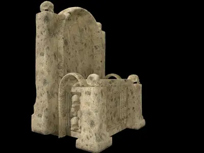 Throne Low-poly 3D model