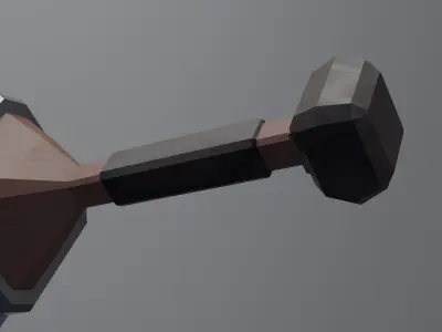 Spiked mace Low-poly 3D model get