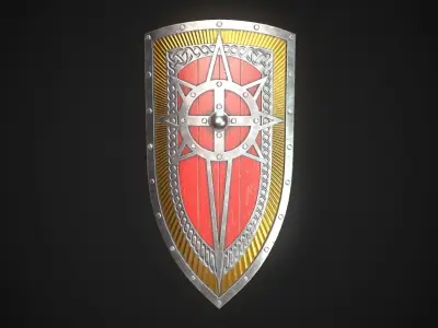 Knight Shield 06 Low-poly 3D model