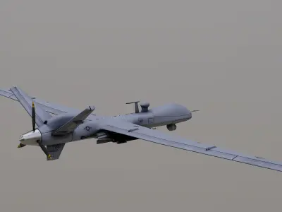 MQ-9-Reaper Low-poly 3D model