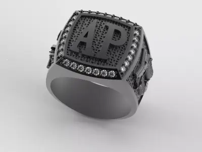 Ring of Pistols and Rifle - Gan ring 3D print model
