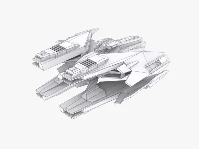 Free SF Fighter 3D model