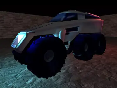 Sci-fi cross-country vehicle 3D model Free low-poly 3D model