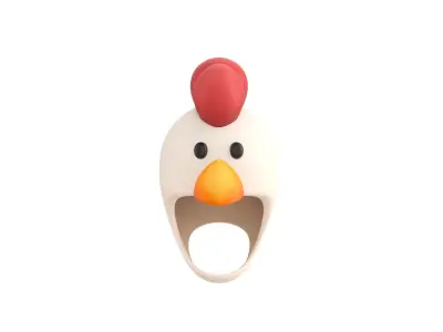 Prop073 Chicken Hat 3D model