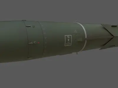 9M79 Tochka Tactical Missile- SS 21 Scarab Low-poly 3D model