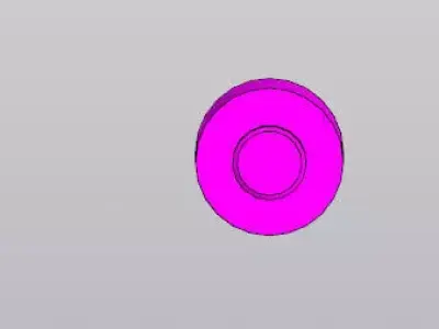 Cylindrical Handle Grip - Machine Control Part 3D model