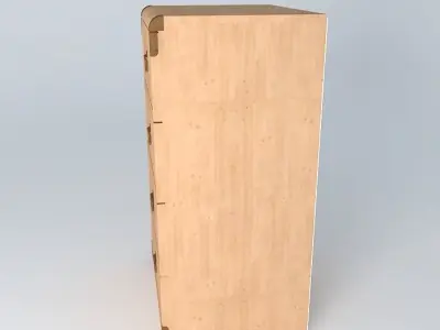 Indiana red pine dresser 3D model