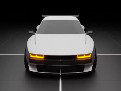 Hyundai N Vision 74 Concept Low-poly 3D model