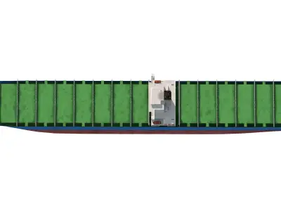 Cargo ship Low-poly AP Low-poly 3D model