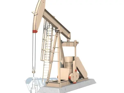 Pumpjack Oil Well 3D model