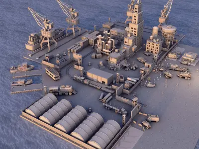 Sea port of the zombies 3D print model