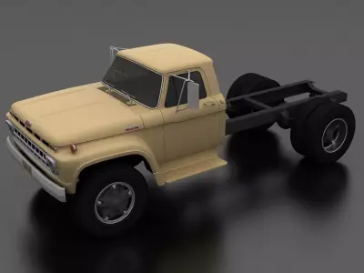F-Series F-700 Truck Chassis 1965 Low-poly 3D model
