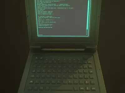 Military Laptop Free 3D model