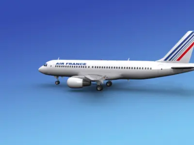 Airbus A320 Air France 3D model