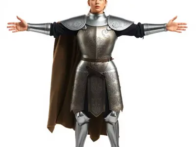 Medieval Knight Armor model pack with textured detailing Low-poly 3D model