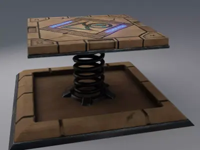 Flip Trap Game Ready Model Low-poly 3D model