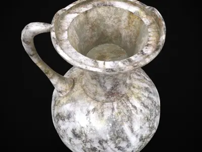 Marble Pitcher Low-poly 3D model