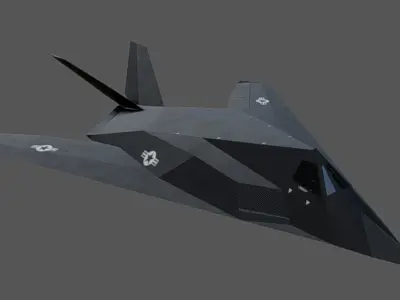 F-117 Nighthawk Low-poly 3D model