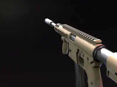 Aero Survival Rifle - Custom Low-poly 3D model