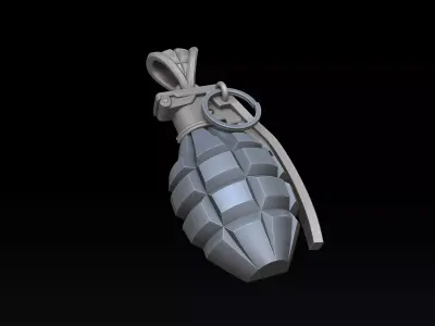  Stylized Grenade Pendant 3D print model