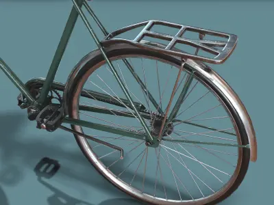Vintage bicycle Schwinn Low poly  Low-poly 3D model