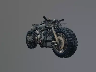 cyberpunk motorcycle prop 3D model