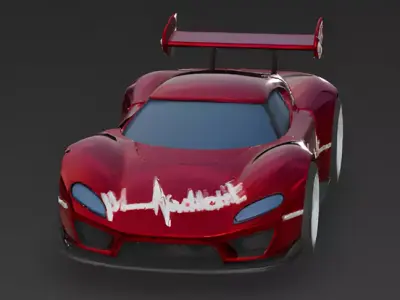Heartbeat Speedster Sports Car 3D Model Low-poly 3D model