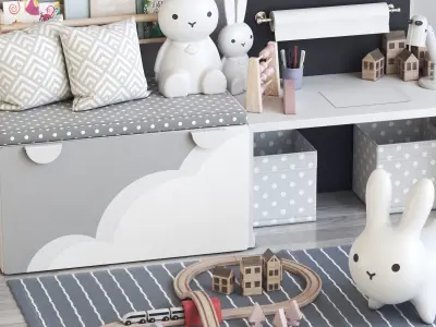 Childrens furniture and toys 3 3D model