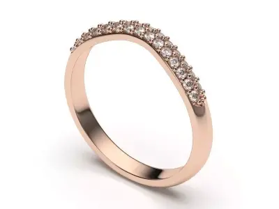 solitaire with ring sizes  8 part S34 3D print model